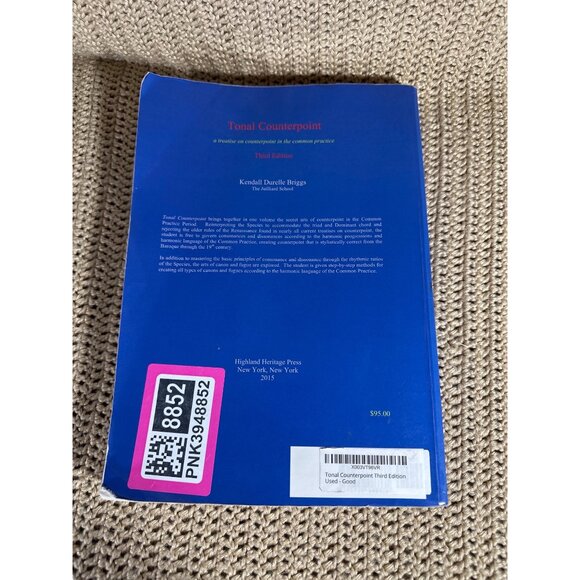 Tonal Counterpoint Third Edition By Kendall Durelle Briggs Paperback - Picture 2 of 6